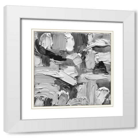 Abstract Wonder 1 White Modern Wood Framed Art Print with Double Matting by Lewis, Sharalee