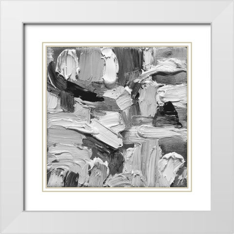 Abstract Wonder 1 White Modern Wood Framed Art Print with Double Matting by Lewis, Sharalee