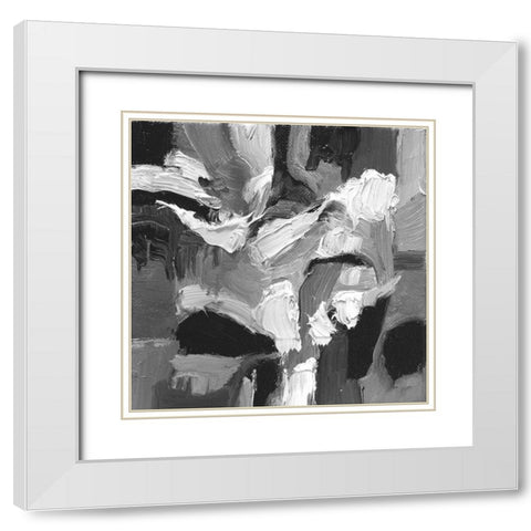 Abstract Wonder 2 White Modern Wood Framed Art Print with Double Matting by Lewis, Sharalee