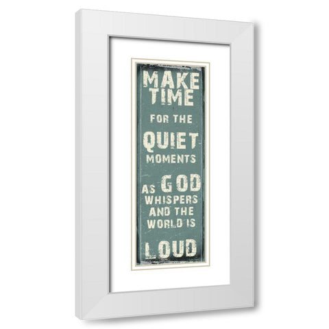 Make Time White Modern Wood Framed Art Print with Double Matting by Lewis, Sheldon