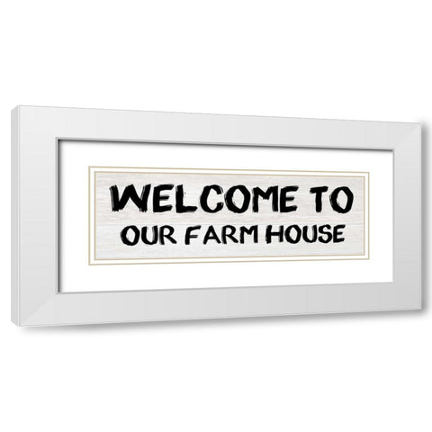 Welcome White Modern Wood Framed Art Print with Double Matting by Lewis, Sheldon
