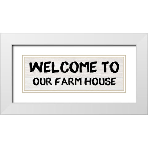 Welcome White Modern Wood Framed Art Print with Double Matting by Lewis, Sheldon
