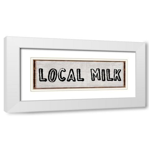 Fresh Local Milk And Eggs White Modern Wood Framed Art Print with Double Matting by Lewis, Sheldon