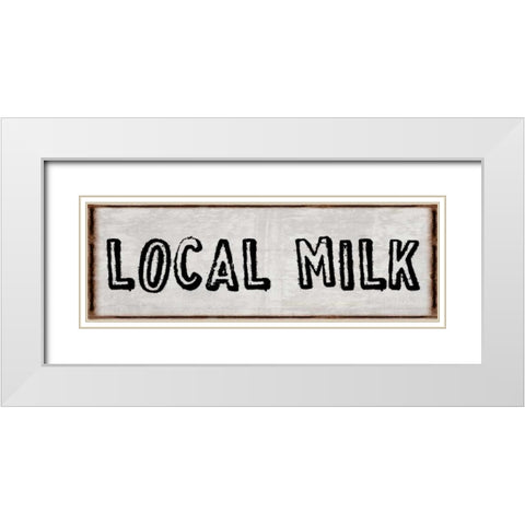 Fresh Local Milk And Eggs White Modern Wood Framed Art Print with Double Matting by Lewis, Sheldon