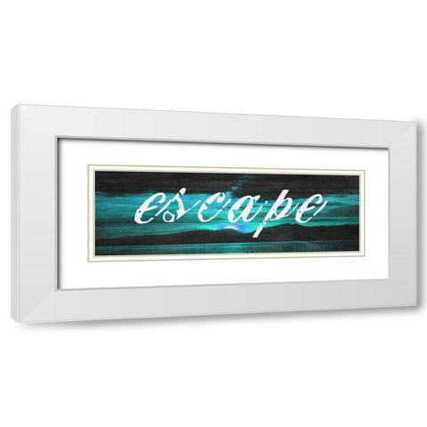 Escape White Modern Wood Framed Art Print with Double Matting by Lewis, Sheldon