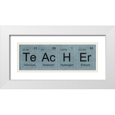 Teacher White Modern Wood Framed Art Print with Double Matting by Lewis, Sheldon
