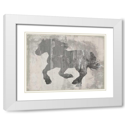 Steady On White Modern Wood Framed Art Print with Double Matting by Lewis, Sheldon