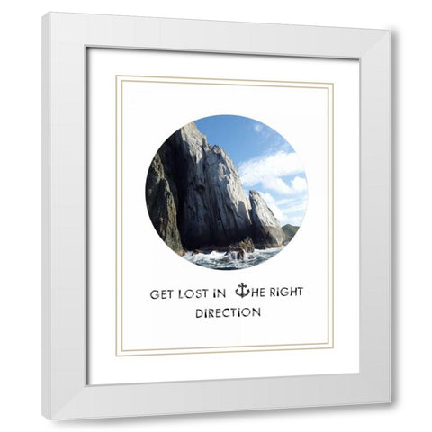 Right Direction White Modern Wood Framed Art Print with Double Matting by Lewis, Sheldon