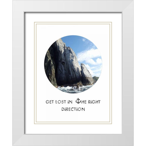 Right Direction White Modern Wood Framed Art Print with Double Matting by Lewis, Sheldon