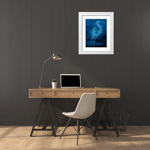 Indigo Pride White Modern Wood Framed Art Print with Double Matting by Lewis, Sheldon
