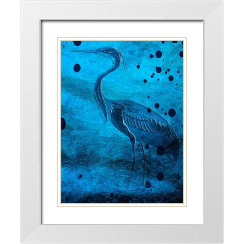 Indigo Pride And Joy White Modern Wood Framed Art Print with Double Matting by Lewis, Sheldon