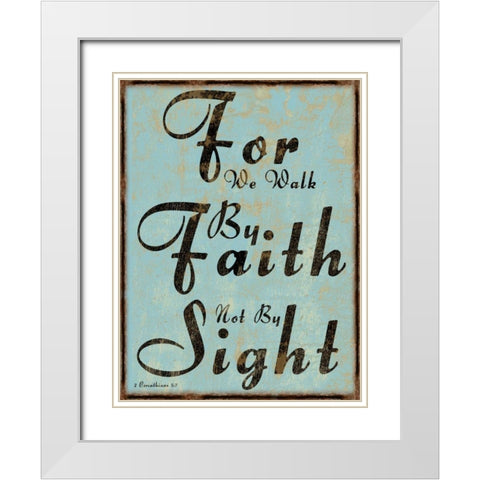 2 Corinthians 5-7 White Modern Wood Framed Art Print with Double Matting by Lewis, Sheldon