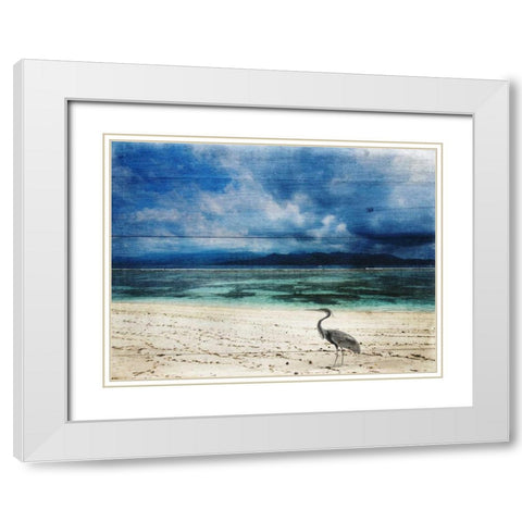Coastal 2 White Modern Wood Framed Art Print with Double Matting by Lewis, Sheldon