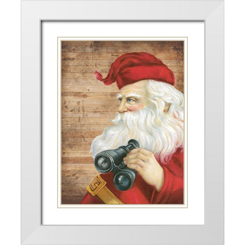 You Better Watch Out White Modern Wood Framed Art Print with Double Matting by Lewis, Sheldon