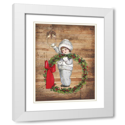 Christmas Joys White Modern Wood Framed Art Print with Double Matting by Lewis, Sheldon