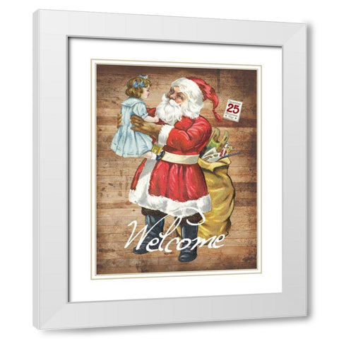 Welcome 2 White Modern Wood Framed Art Print with Double Matting by Lewis, Sheldon