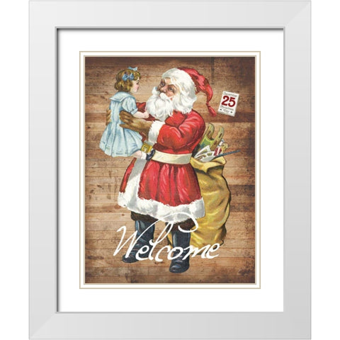 Welcome 2 White Modern Wood Framed Art Print with Double Matting by Lewis, Sheldon