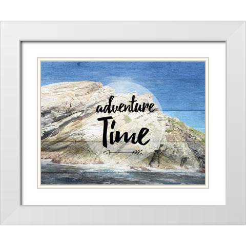 Adventure Time White Modern Wood Framed Art Print with Double Matting by Lewis, Sheldon