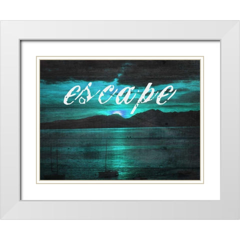 Escape White Modern Wood Framed Art Print with Double Matting by Lewis, Sheldon