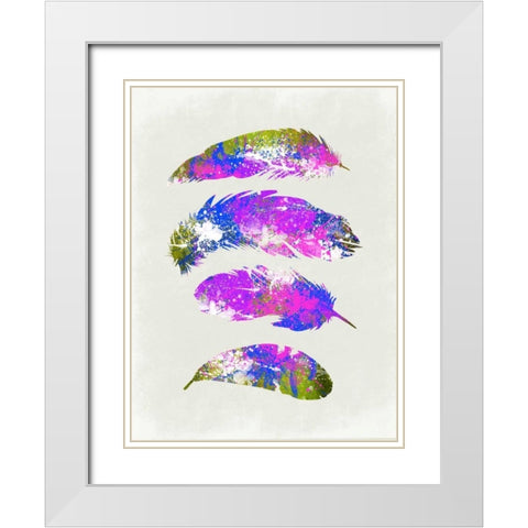 Fourth Impression 2 White Modern Wood Framed Art Print with Double Matting by Lewis, Sheldon