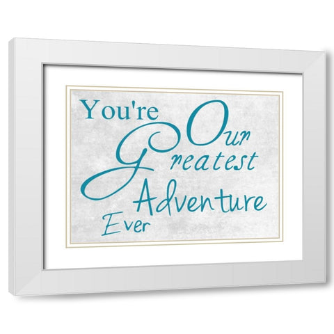 Greatest Adventure White Modern Wood Framed Art Print with Double Matting by Lewis, Sheldon