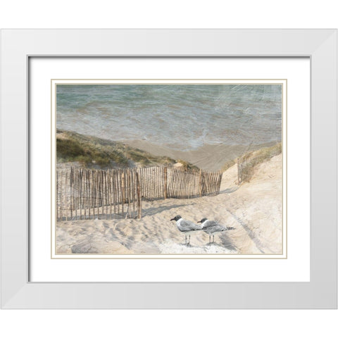 Grenville Bay 1 White Modern Wood Framed Art Print with Double Matting by Lewis, Sheldon