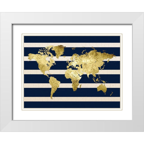 On The Grid White Modern Wood Framed Art Print with Double Matting by Lewis, Sheldon