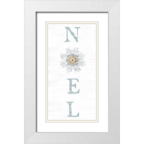 Noel White Modern Wood Framed Art Print with Double Matting by Lewis, Sheldon