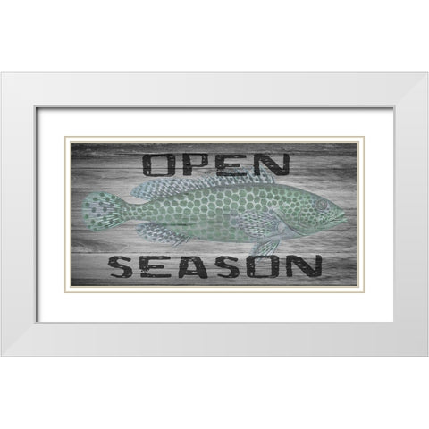 Open Season White Modern Wood Framed Art Print with Double Matting by Lewis, Sheldon