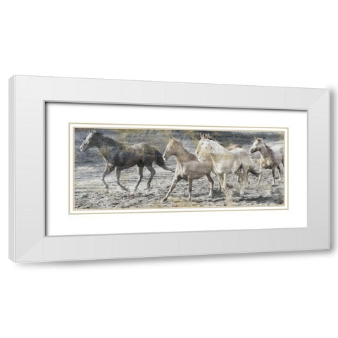 Free Spirits White Modern Wood Framed Art Print with Double Matting by Lewis, Sheldon