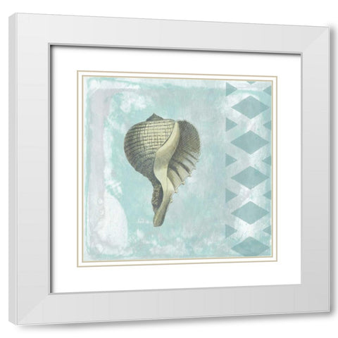 Tranquility 1 White Modern Wood Framed Art Print with Double Matting by Lewis, Sheldon