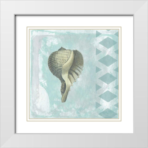 Tranquility 1 White Modern Wood Framed Art Print with Double Matting by Lewis, Sheldon