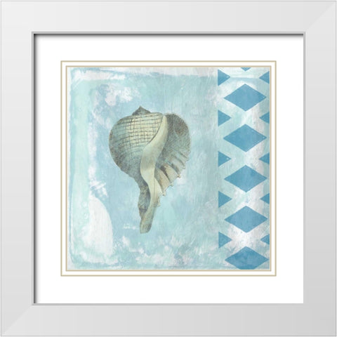 Tranquility 1 White Modern Wood Framed Art Print with Double Matting by Lewis, Sheldon