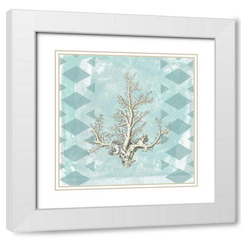 Tranquility 3 White Modern Wood Framed Art Print with Double Matting by Lewis, Sheldon