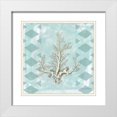 Tranquility 3 White Modern Wood Framed Art Print with Double Matting by Lewis, Sheldon