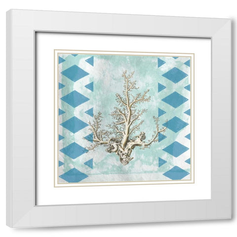 Tranquility 3 White Modern Wood Framed Art Print with Double Matting by Lewis, Sheldon