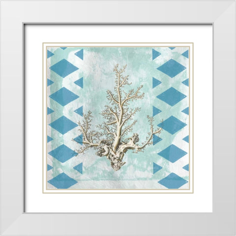 Tranquility 3 White Modern Wood Framed Art Print with Double Matting by Lewis, Sheldon
