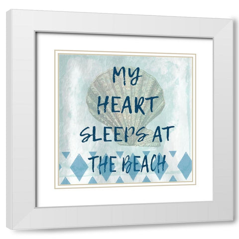 At The Beach White Modern Wood Framed Art Print with Double Matting by Lewis, Sheldon