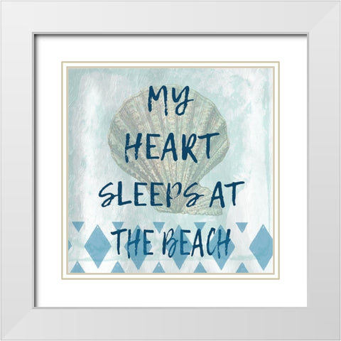 At The Beach White Modern Wood Framed Art Print with Double Matting by Lewis, Sheldon