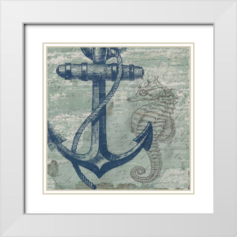 Swimming In The Deep White Modern Wood Framed Art Print with Double Matting by Lewis, Sheldon