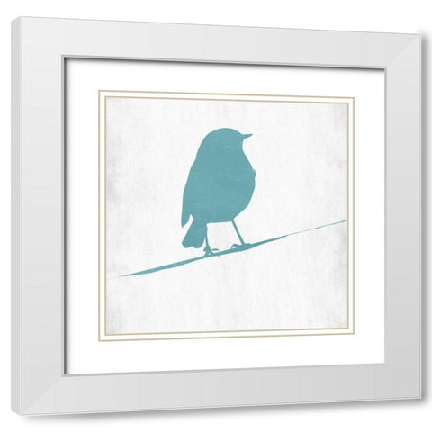 Little Birdy Spring Bloom White Modern Wood Framed Art Print with Double Matting by Lewis, Sheldon