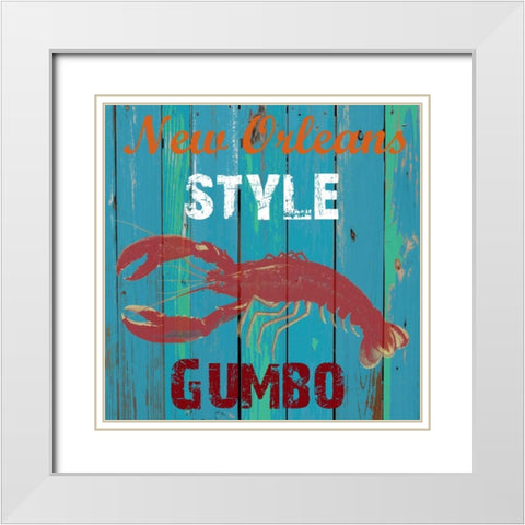 New Orleans White Modern Wood Framed Art Print with Double Matting by Lewis, Sheldon