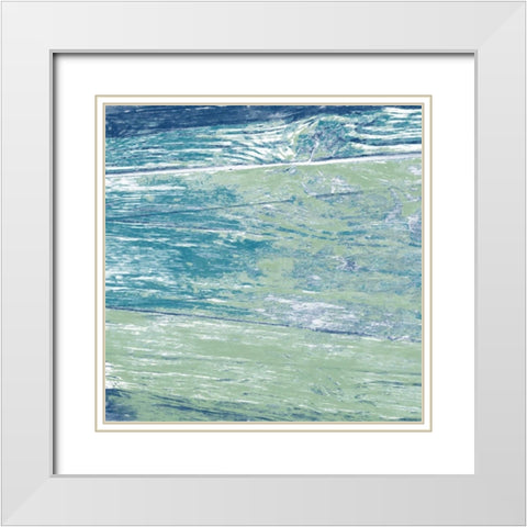 Caribbean Sea White Modern Wood Framed Art Print with Double Matting by Lewis, Sheldon