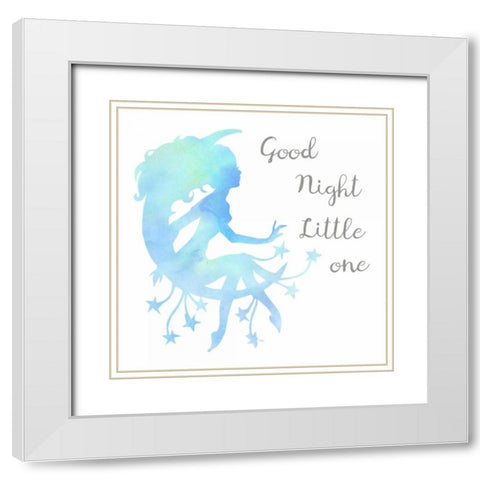 Good Night White Modern Wood Framed Art Print with Double Matting by Lewis, Sheldon