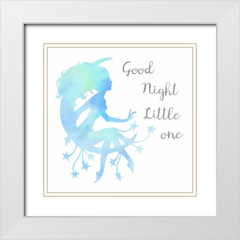 Good Night White Modern Wood Framed Art Print with Double Matting by Lewis, Sheldon