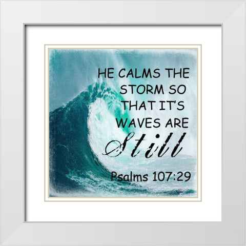 He Calm The Storm White Modern Wood Framed Art Print with Double Matting by Lewis, Sheldon