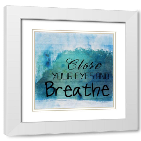 Close Your Eyes White Modern Wood Framed Art Print with Double Matting by Lewis, Sheldon