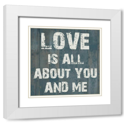 Pure Love 2 White Modern Wood Framed Art Print with Double Matting by Lewis, Sheldon