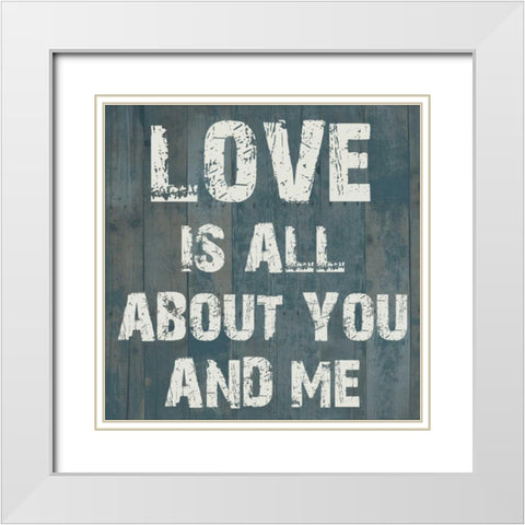 Pure Love 2 White Modern Wood Framed Art Print with Double Matting by Lewis, Sheldon