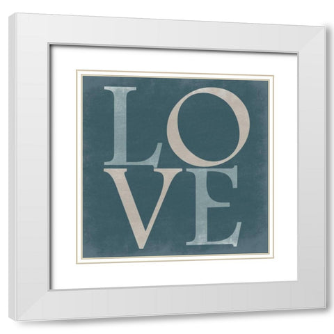 Pure Love White Modern Wood Framed Art Print with Double Matting by Lewis, Sheldon